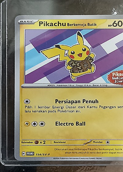 2024 Pokémon 154/SV-P Pikachu Berkemaja Batik — back