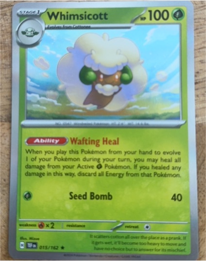 2012 Pokémon Black & White #015 Whimsicott — front