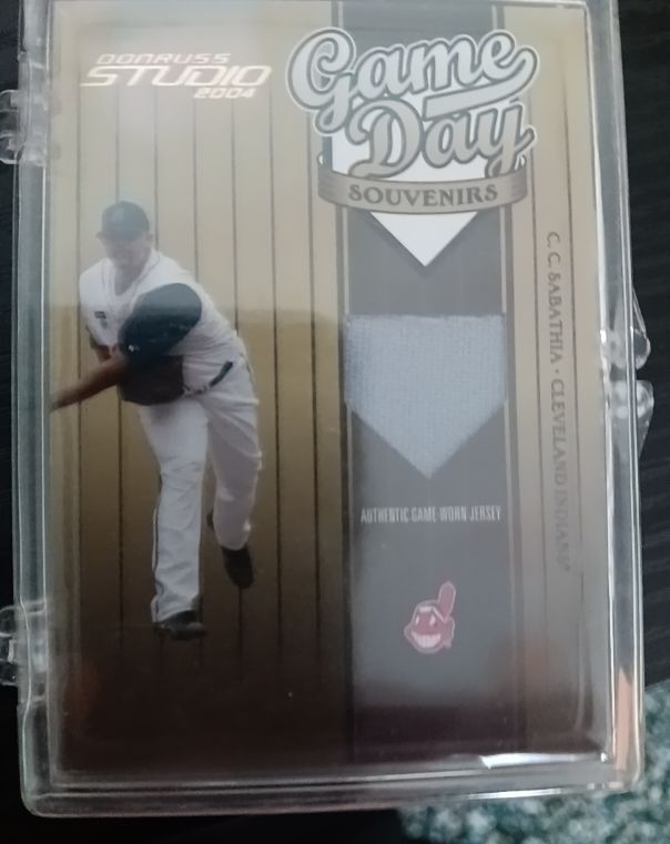2004 Donruss Studio Game Day Souvenirs C.C. Sabathia — front