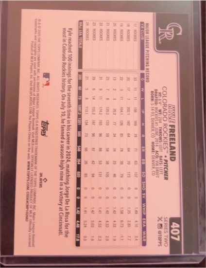 2023 Topps #407 Kyle Freeland — front
