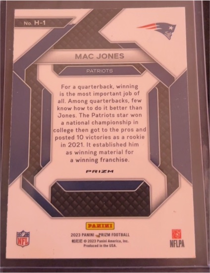 2023 Panini Prizm Football #H-1 Mac Jones — front