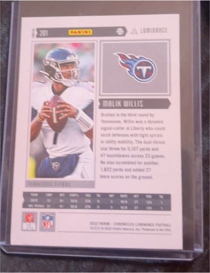 2022 Panini Chronicles Longevity Football #201 Malik Willis — front