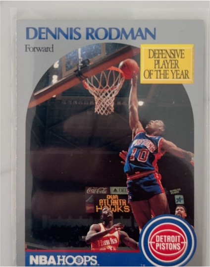 1990 NBA Hoops Dennis Rodman Defensive Player of the Year #TBD — front