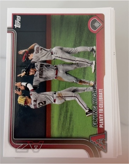 2023 Topps #42 Arizona Wildcats Flying High Plenty to Celebrate — front