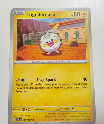 2025 Pokémon JTG #050 Togedemaru — front