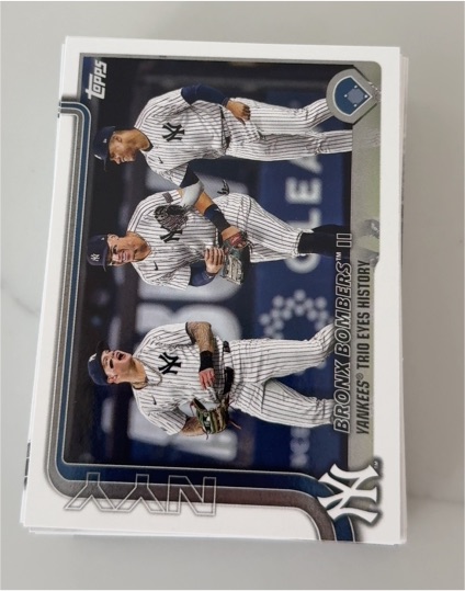 2023 Topps #110 Bronx Bombers Trio Yankees Trio Eyes History — front