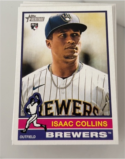 2022 Topps Heritage #RC Isaac Collins — front