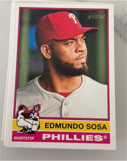2022 Topps Heritage #PHI-EDM Edmundo Sosa — front