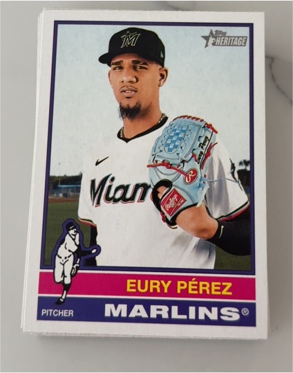2022 Topps Heritage #TH-EP Eury Pérez — front