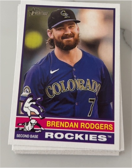 2022 Topps Heritage #7 Brendan Rodgers — front