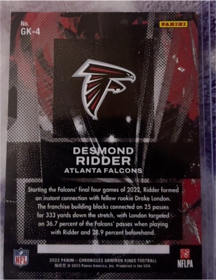 2022 Panini Chronicles Gridiron Kings Football #GK-4 Desmond Ridder — front