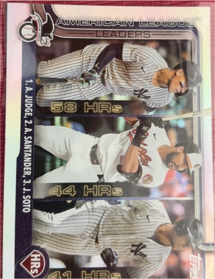 2022 Topps American League Leaders #ALHR-1 Aaron Judge — front