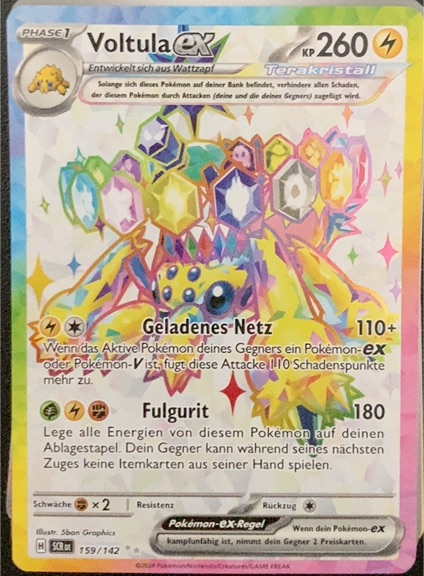 2012 Pokémon Schwarz & Weiß #159 Voltula ex — front