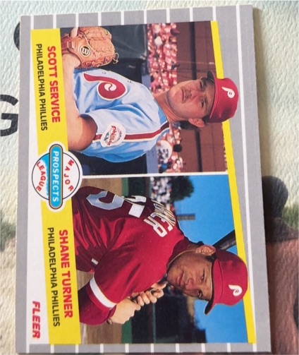 1990 Fleer #410 Scott Service / Shane Turner — front