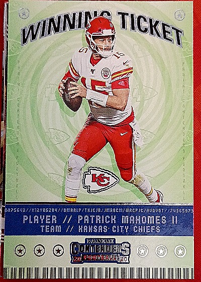 2021 Panini Contenders Winning Ticket #WT-01 Patrick Mahomes II — front
