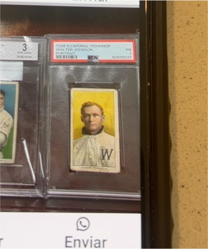 1909 T206 Caporal #150 Walter Johnson Portrait — front