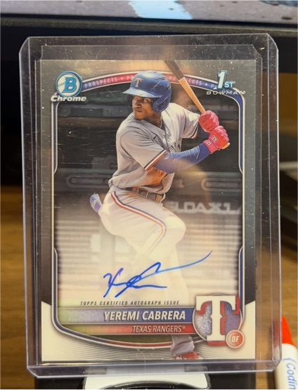 2021 Bowman Chrome Prospects #BCP-123 Yeremi Cabrera — front