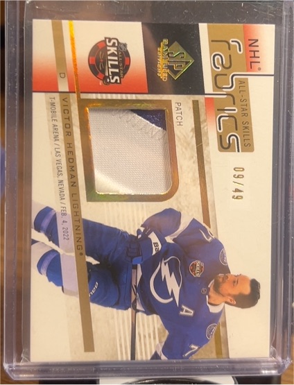 2022 SP Authentic NHL All-Star Skills Fabric #Victor Hedman — front