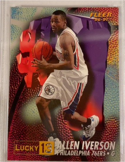 1996 Fleer #13 Allen Iverson — front