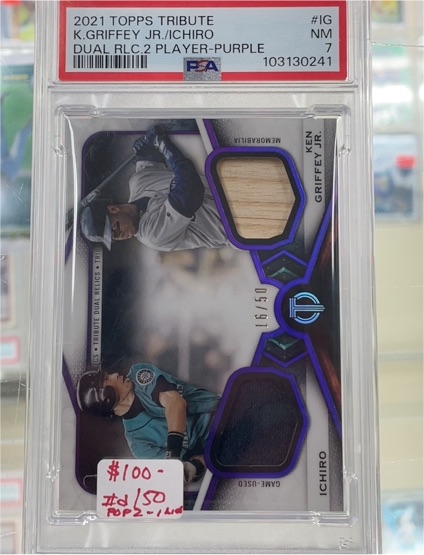 2021 Topps Tribute #IG Ken Griffey Jr. / Ichiro — front