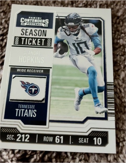 2023 Panini Contenders Season Ticket DeAndre Hopkins — front