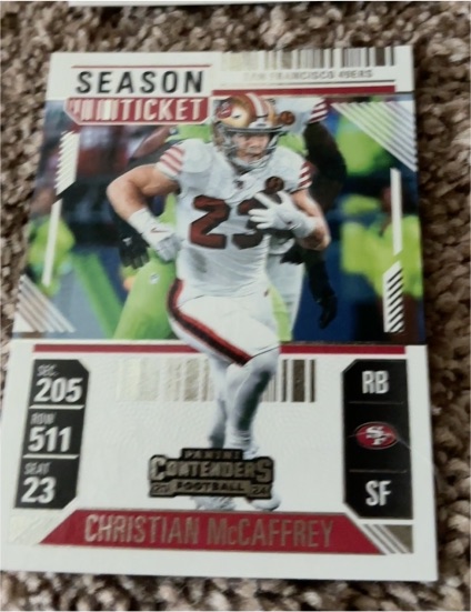 2021 Panini Contenders #205 Christian McCaffrey — front