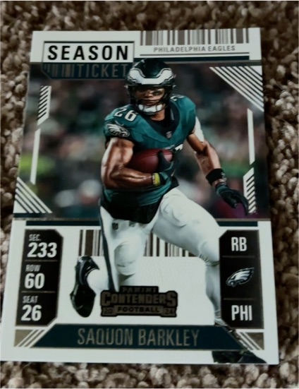 2024 Panini Contenders Season Ticket Saquon Barkley — front