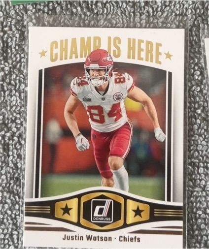 2023 Donruss Champ Is Here Justin Watson — front