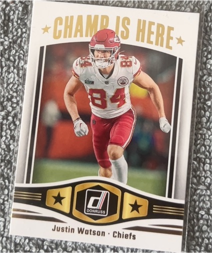 2022 Donruss Champ Is Here Justin Watson — front