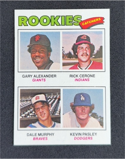 1978 Topps Rookies Catchers #Rookies Gary Alexander Rick Cerone Dale Murphy Kevin Pasley — front