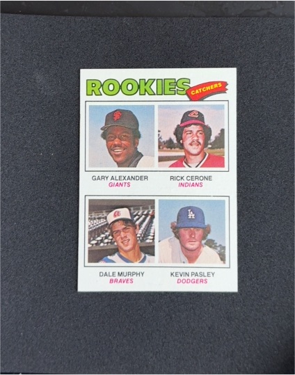 1980 Topps Rookies Catchers Gary Alexander Rick Cerone Dale Murphy Kevin Pasley — front