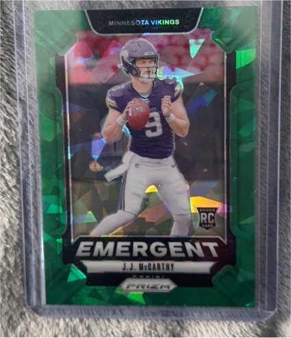 2022 Panini Prizm Emergent #EM-JJM J.J. McCarthy — front