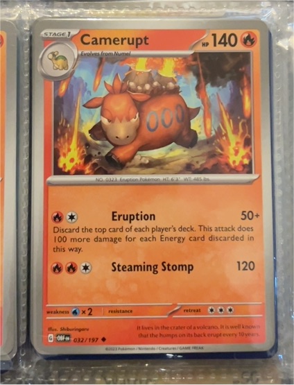 2013 Pokémon Black & White Plasma Storm #032 Camerupt — front