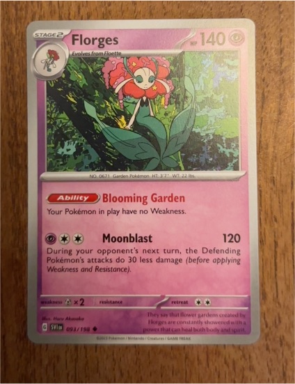 2015 Pokemon XY Evolutions #093 Florges — front