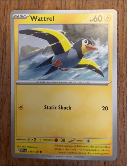 2021 Pokémon SWSH Battle Styles #078 Wattrel — front