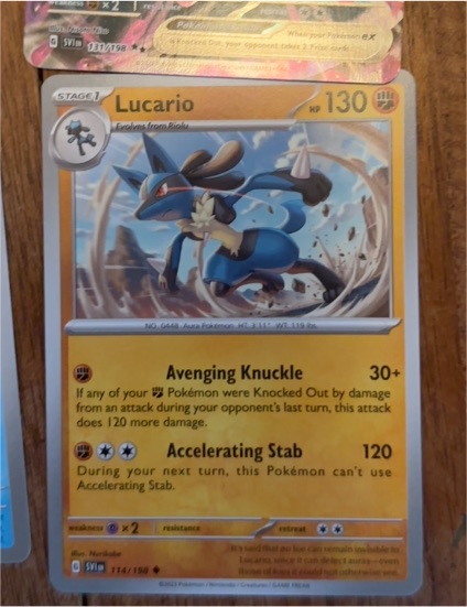 2022 Pokémon SV11 #114 Lucario — front