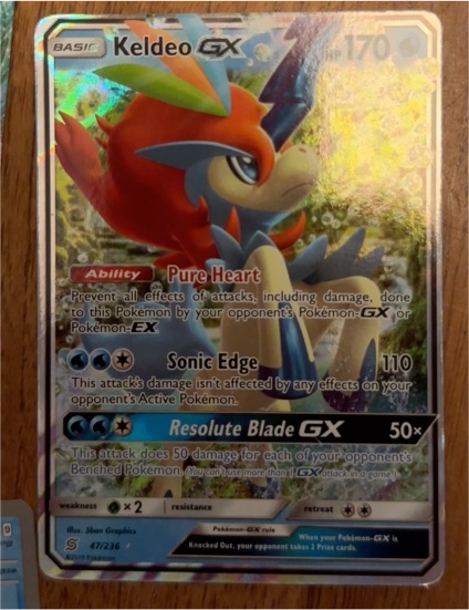 2016 Pokémon #47 Keldeo GX — front