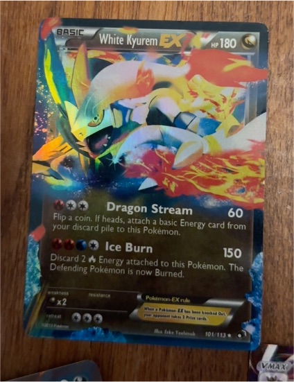 2013 Pokémon EX Black & White #101 White Kyurem EX — front