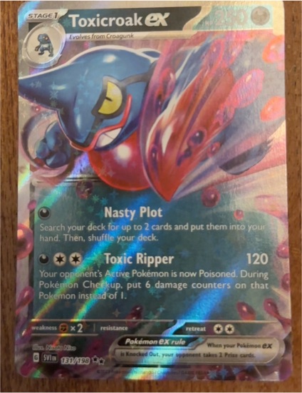 2011 Pokémon Black & White #131 Toxicroak ex — front