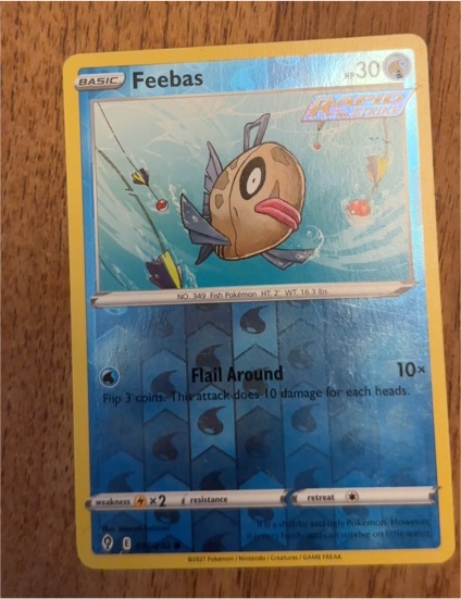 2021 Pokémon #9 Feebas — front