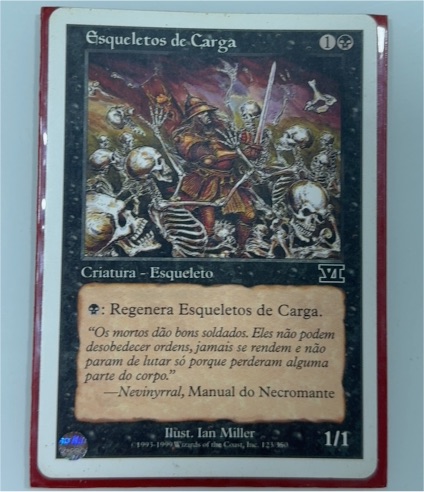 1999 Magic: The Gathering #123 Esqueletos de Carga — front