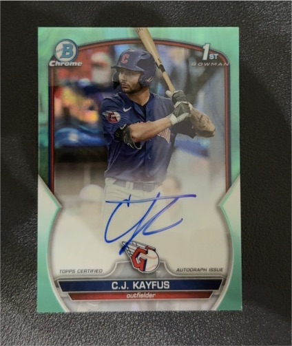 2019 Bowman Chrome #1 C.J. Kayfus — front