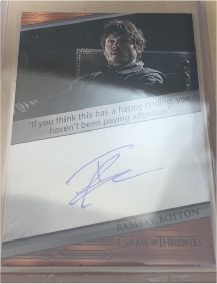 2017 Topps Game of Thrones Ramsay Bolton Autograph — front