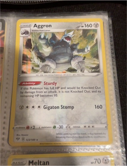 2020 Pokémon #123 Aggron — front