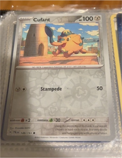 2023 Pokémon Scarlet & Violet Paldea Evolved #149 Cufant — front