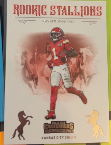 2024 Panini Contenders Rookie Stallions Xavier Worthy — front
