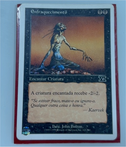 1999 Magic: The Gathering #125 Enfraquecimento — front