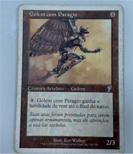 2001 Magic: The Gathering #310 Golem com Patágio — front