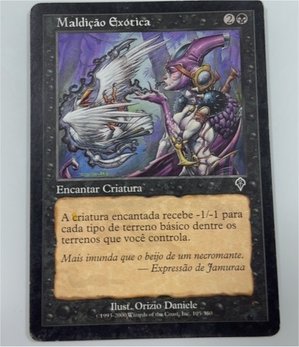 2001 Magic: The Gathering #105 Maldicão Exótica — front