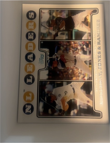 2000 Topps Leaders #TL-3 Chipper Jones & Hamelin — front
